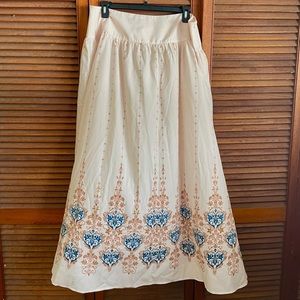 Wide Waistband Graphic Long Skirt Plus Size